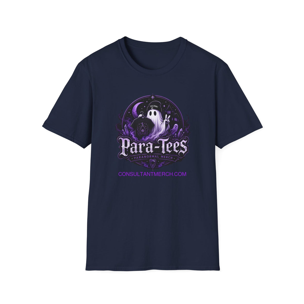 T-Shirt — Para-Tees Purple Ghost Paranormal Graphic Tee