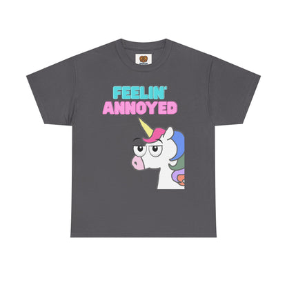 Feelin' Annoyed Unicorn T-Shirt — Funny Cute Graphic Tee for Sarcastic Gifts