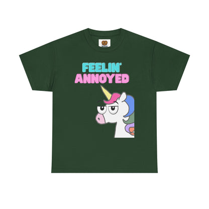Feelin' Annoyed Unicorn T-Shirt — Funny Cute Graphic Tee for Sarcastic Gifts