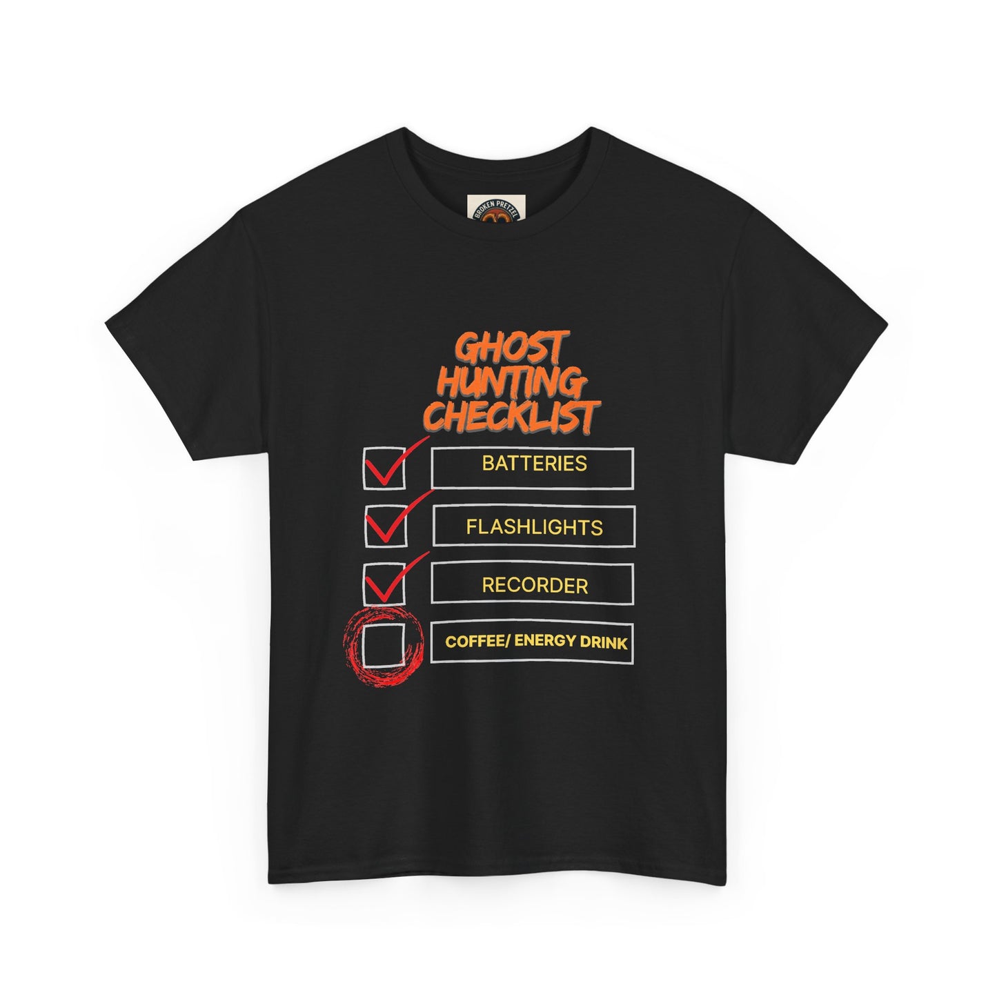 Ghost Hunting Checklist T-Shirt — Paranormal Investigator Tee