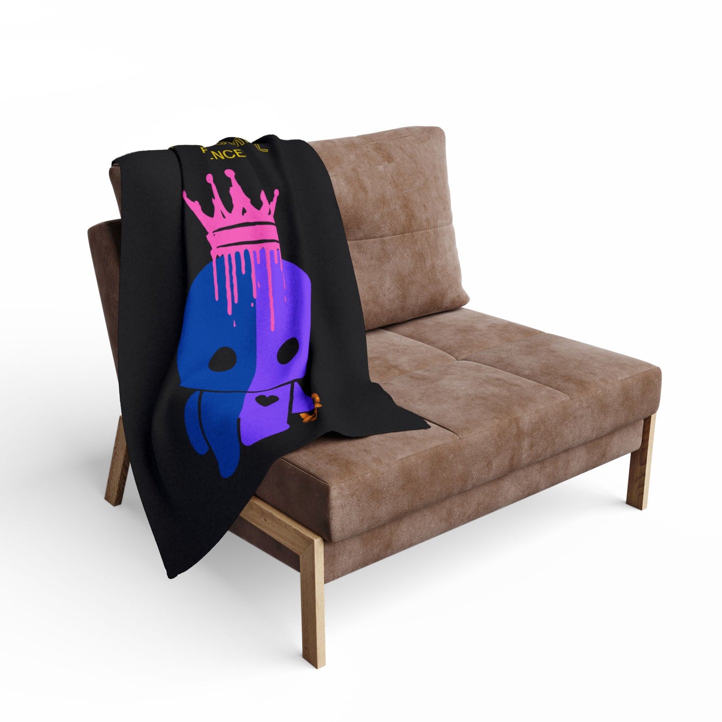 Paranormal Princess Arctic Fleece Blanket — Cute Goth Ghost Crown Throw