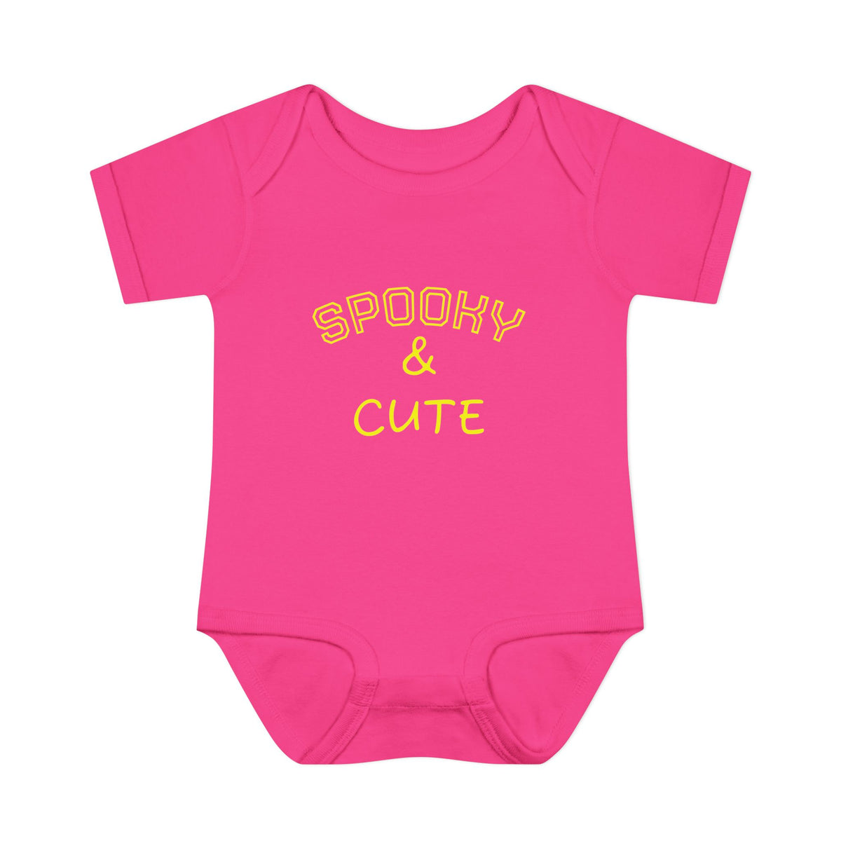 Infant Bodysuit - "Spooky & Cute" Halloween Baby Onesie (Orange)