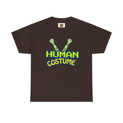 Alien Antenna "Human Costume" T‑Shirt — Funny Sci‑Fi Halloween Tee