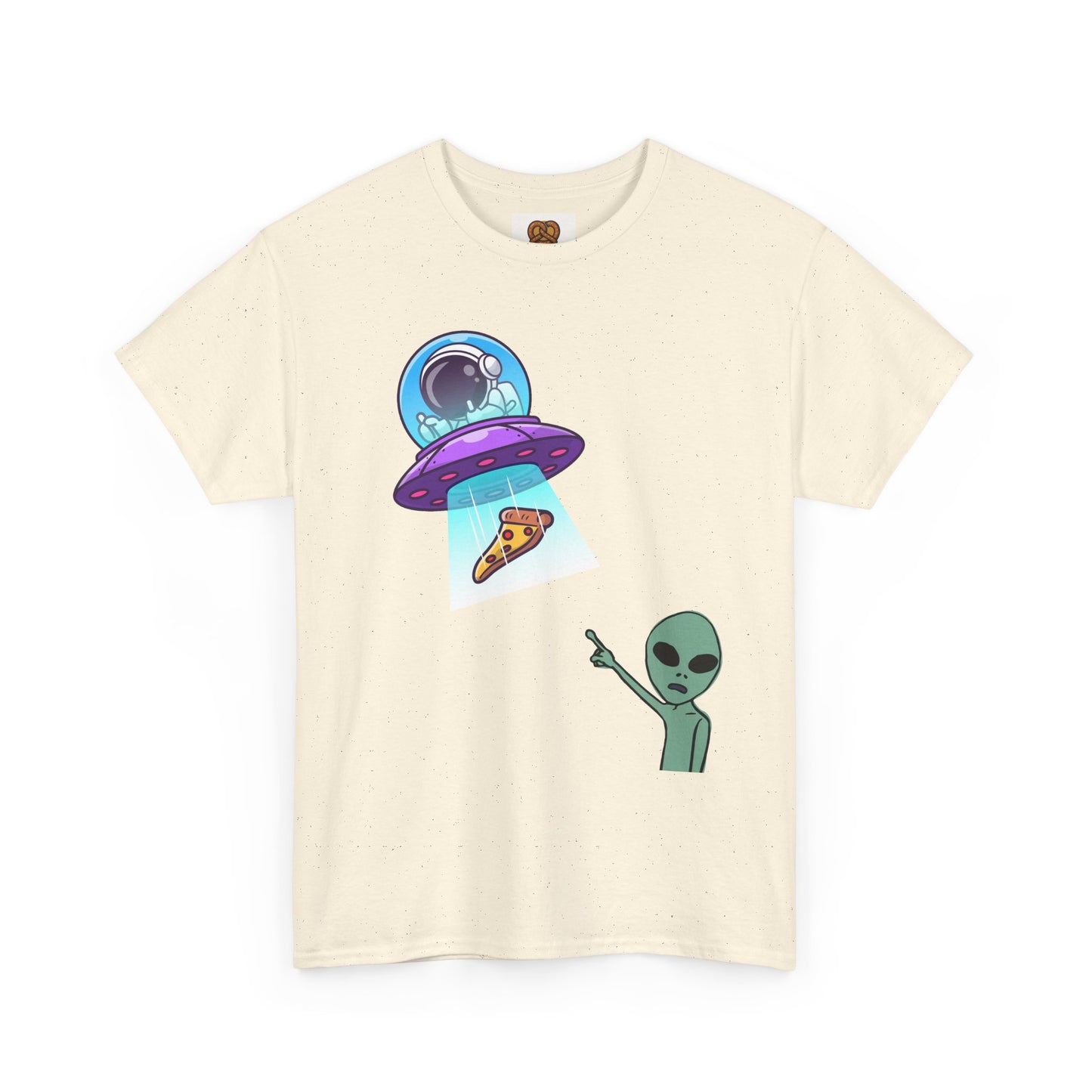 Alien Abduction Pizza T‑Shirt — Funny UFO Graphic Tee