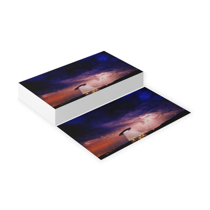 UFO Nightscape Business Cards — Alien Abduction Scenic Cards