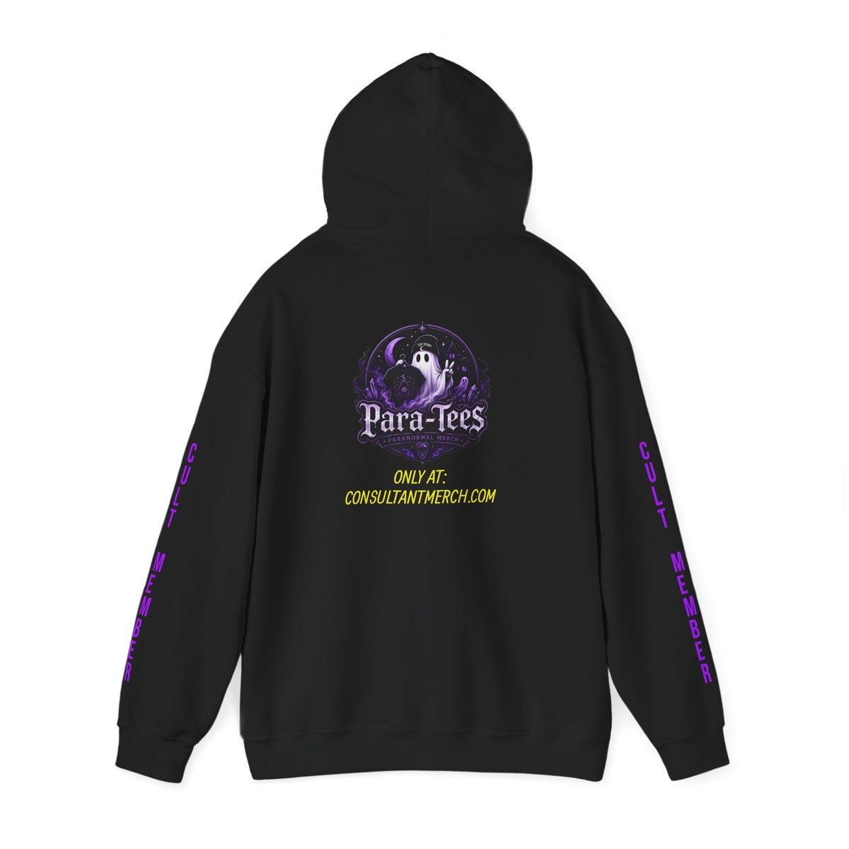 Witchy Black Hoodie - "Wicca Queen" Gothic Witch Cat Pullover
