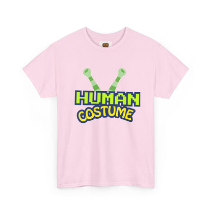 Alien Antenna "Human Costume" T‑Shirt — Funny Sci‑Fi Halloween Tee