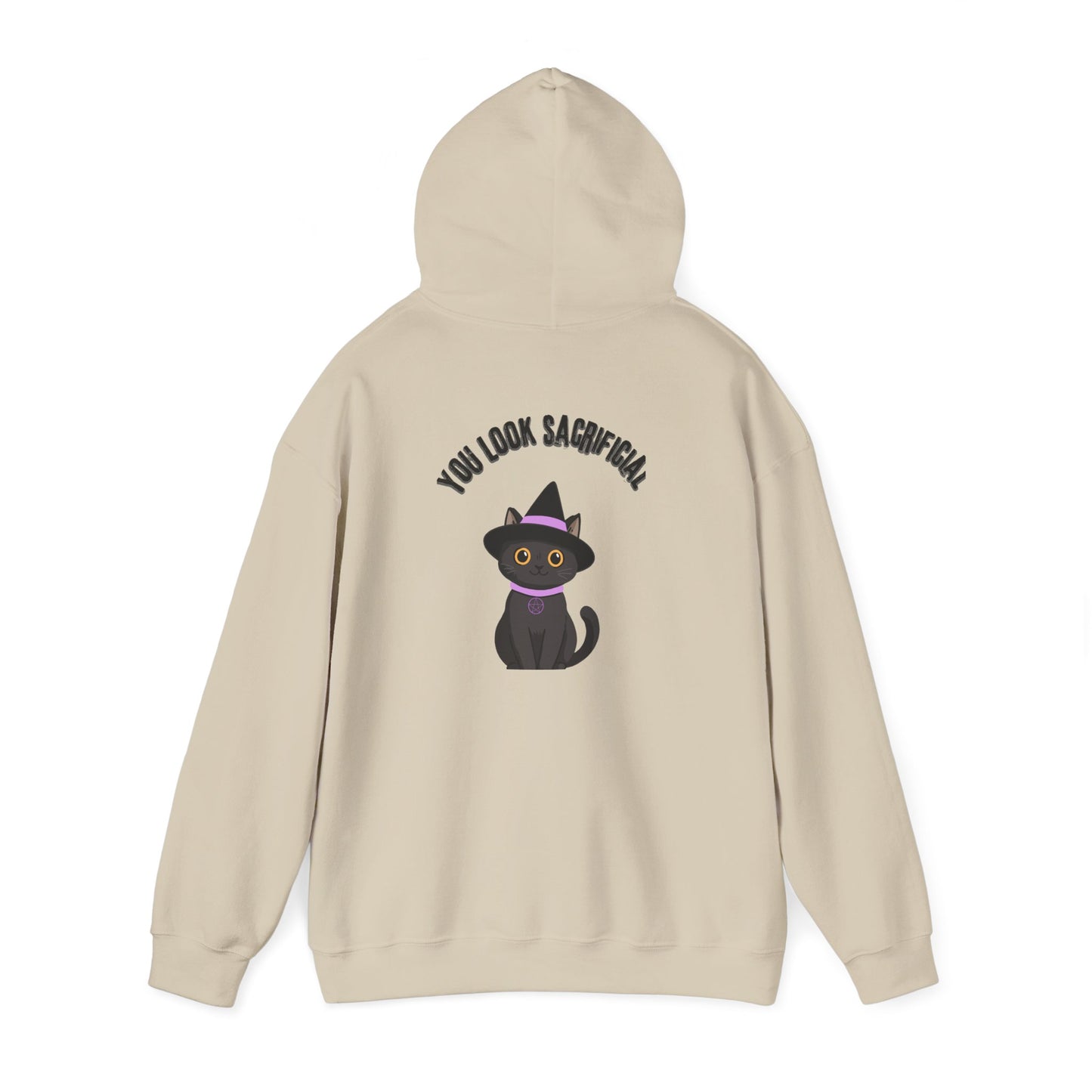 Witch Cat Hoodie – "You Look Purrrfect" Cute Black Cat Halloween Sweatshirt
