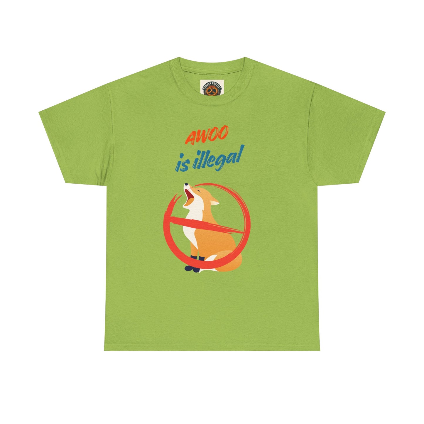 Graphic Tee — "Awoo Is Illegal" Corgi Protest Shirt