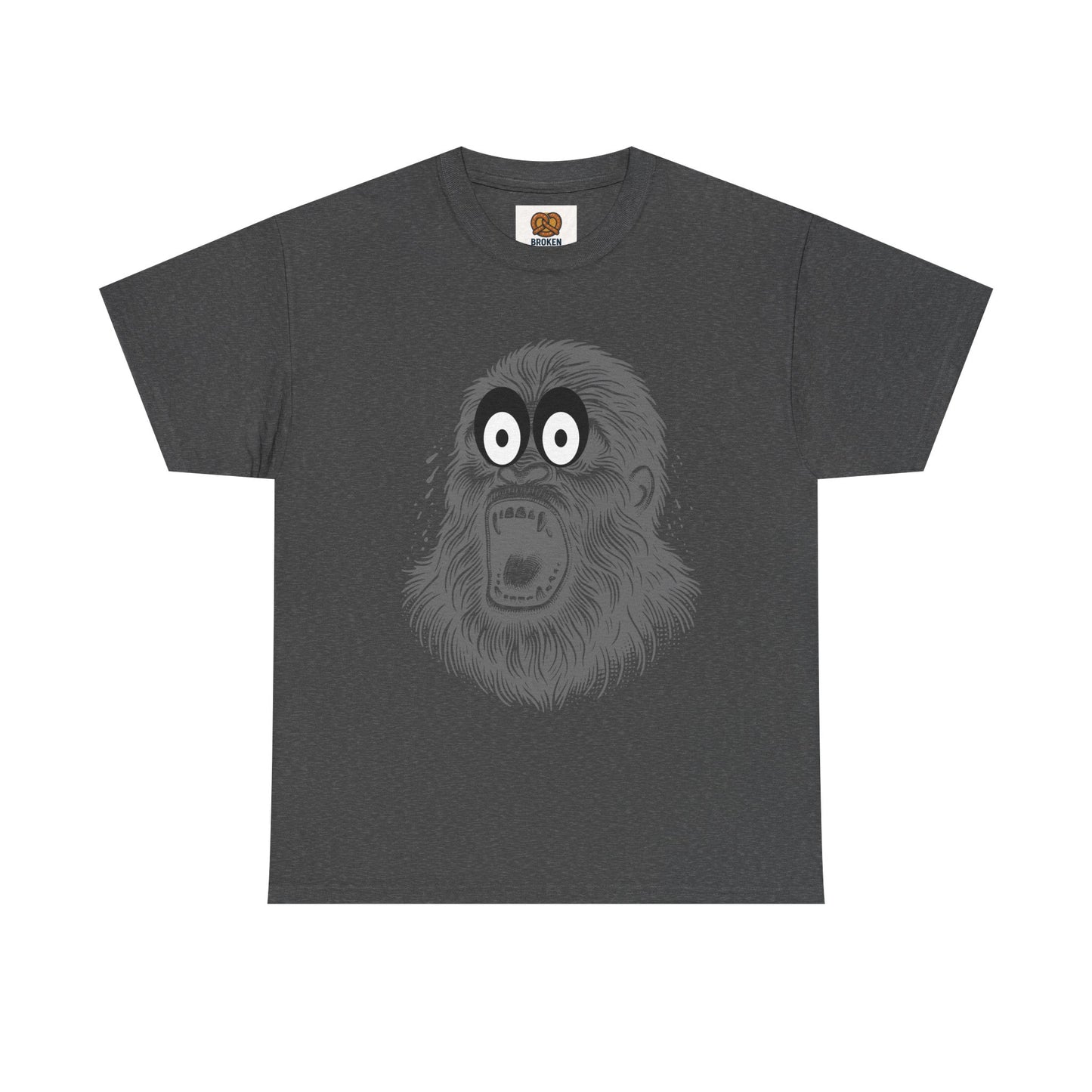 Screaming Ape Graphic Tee — Retro Monochrome Primate Design