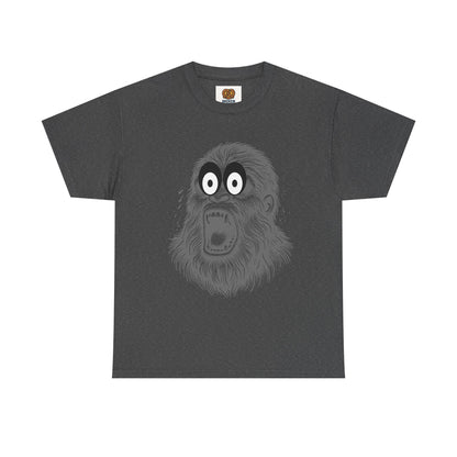 Screaming Ape Graphic Tee — Retro Monochrome Primate Design
