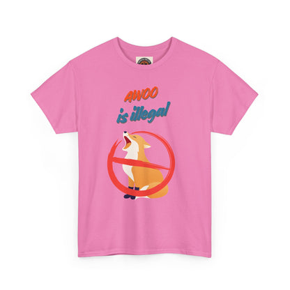 Graphic Tee — "Awoo Is Illegal" Corgi Protest Shirt