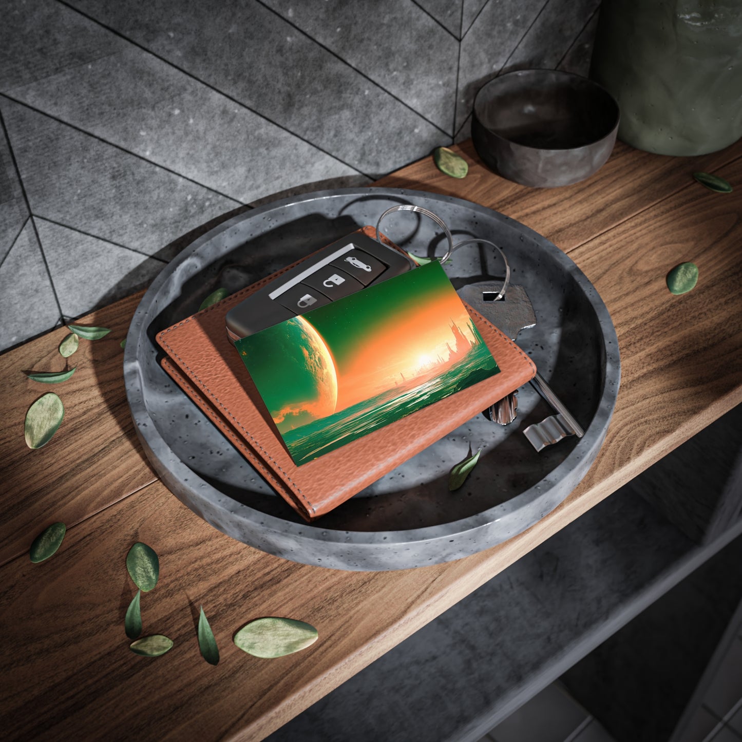 Sci‑Fi Landscape Business Cards — Futuristic Planet Sunset Design