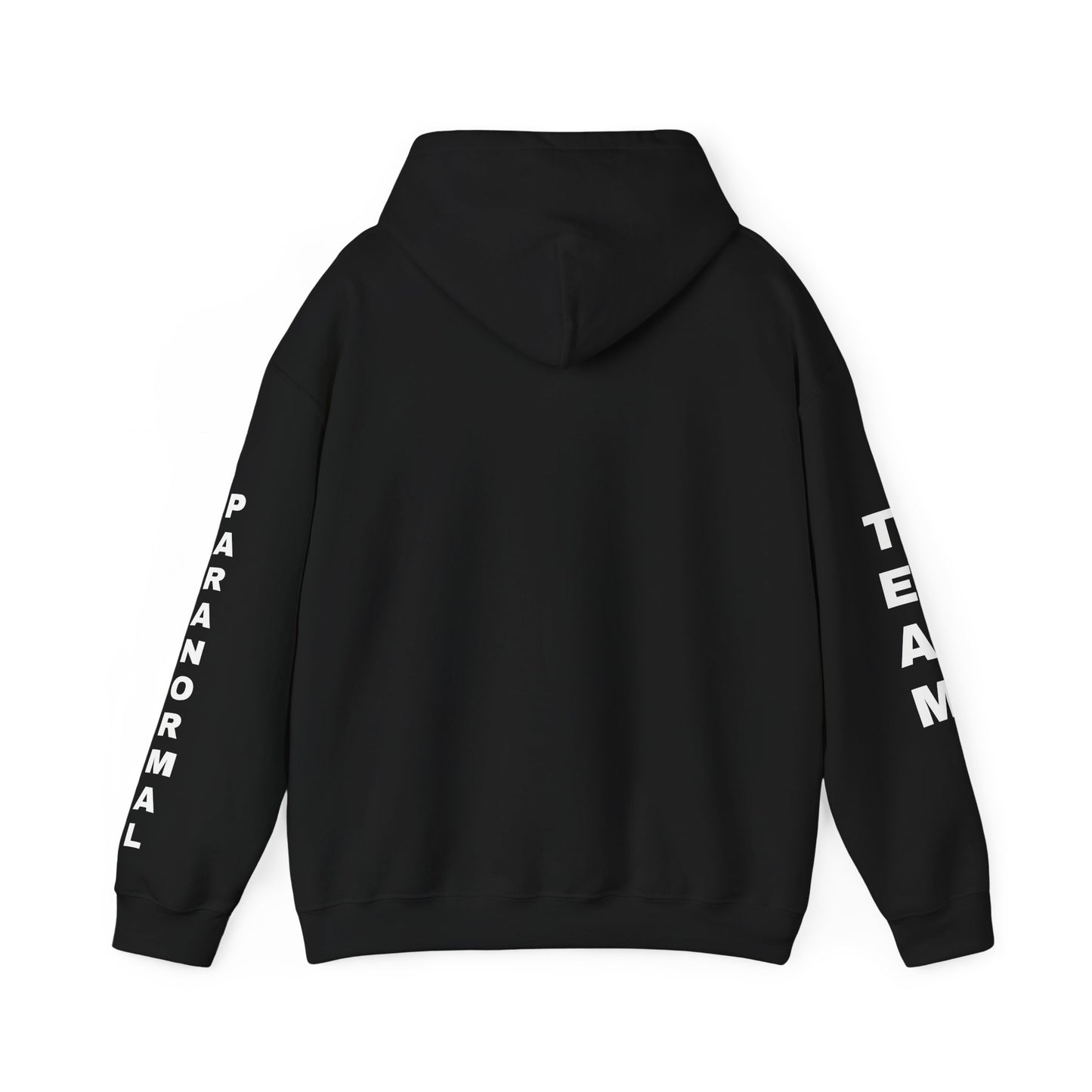 Paranormal Team Hoodie – Black Sleeve Print Hooded Sweatshirt