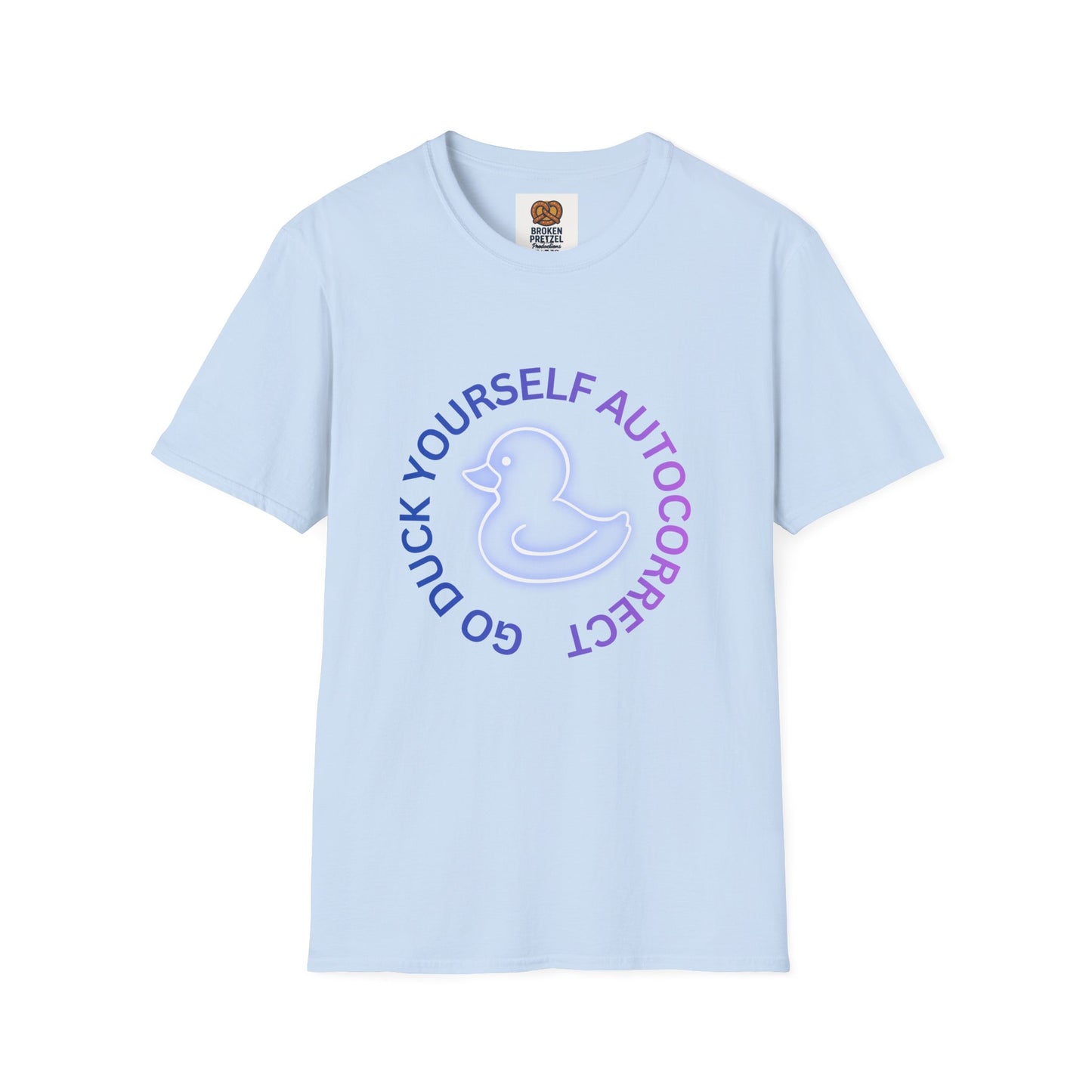 Duck Rubber Duck Graphic Tee — "Go Duck Yourself Autocorrect" Funny Pastel T-Shirt