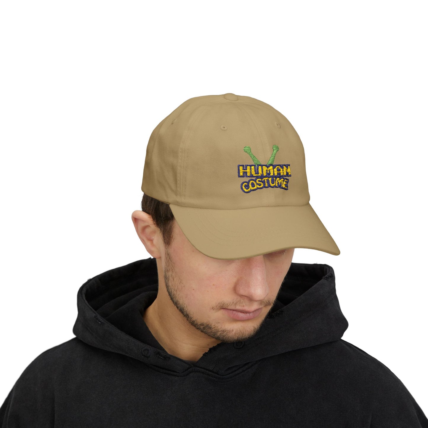 Dad Cap — 'Human Costume' Alien Antenna Embroidered Hat