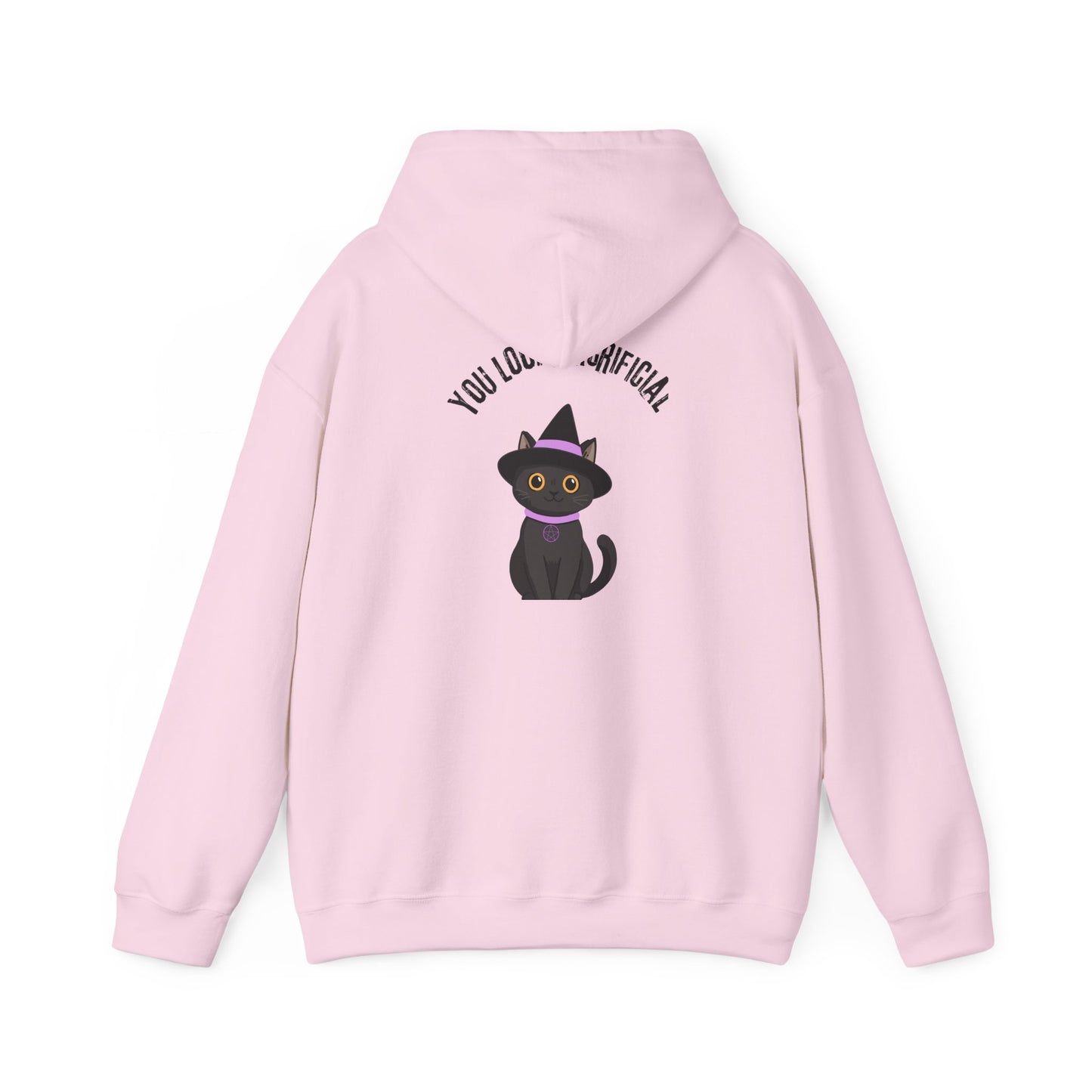 Witch Cat Hoodie – "You Look Purrrfect" Cute Black Cat Halloween Sweatshirt