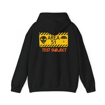 Area 51 Test Subject Hoodie — Alien Graphic Hooded Sweatshirt