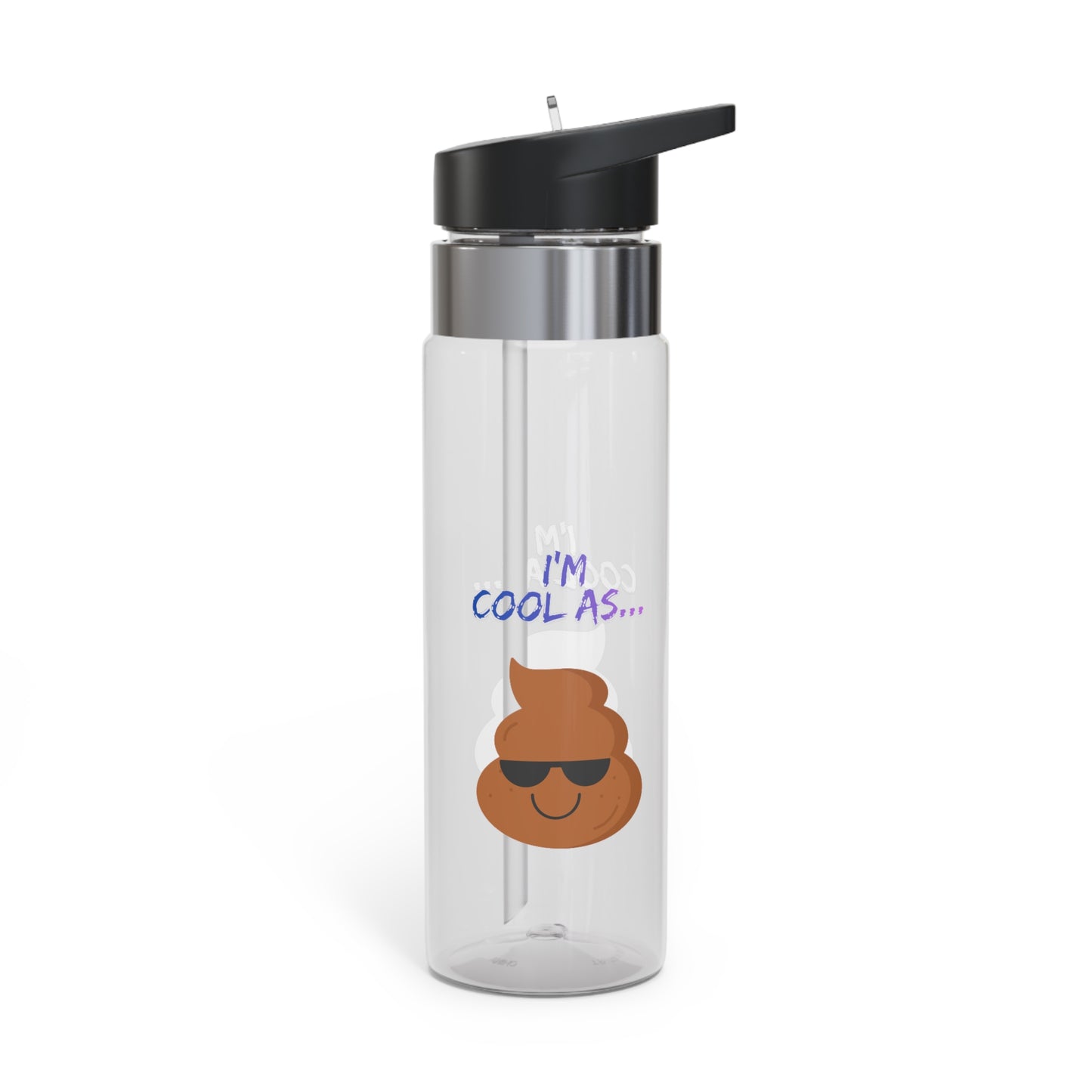 20oz Sport Bottle — "I'm Cool As" Sunglasses Poop Emoji
