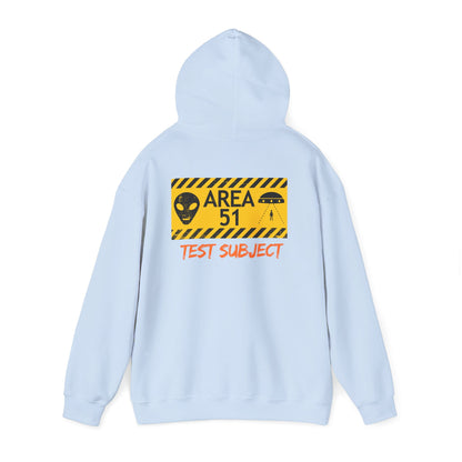 Area 51 Test Subject Hoodie — Alien Graphic Hooded Sweatshirt