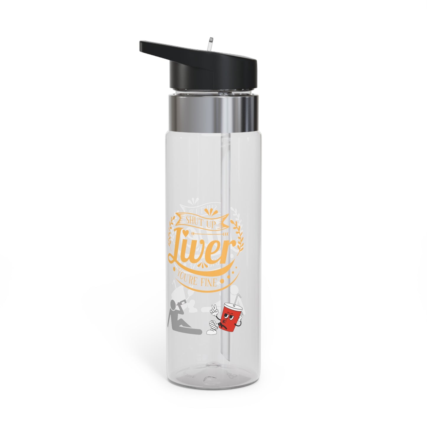 20oz Tritan Sport Bottle — 'Liver' Fitness Water Bottle with Motivational Design