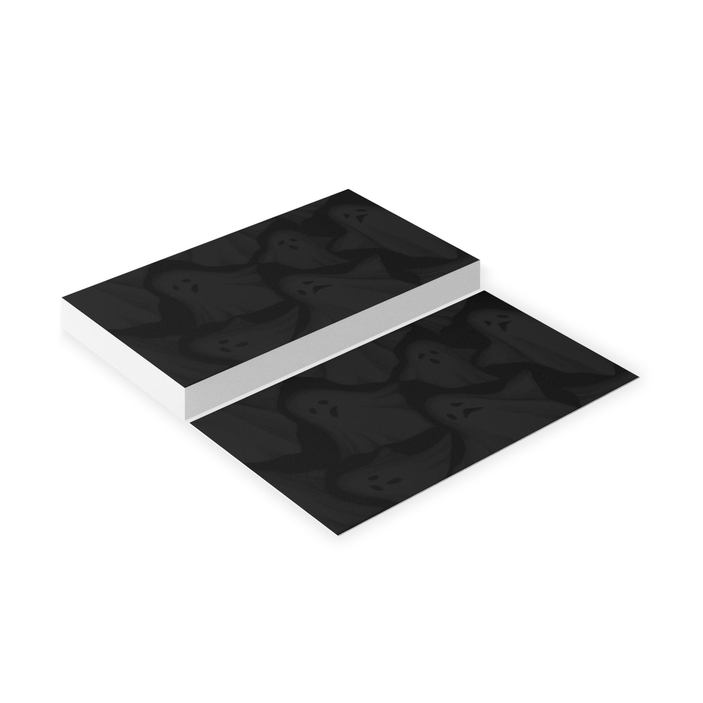 Ghost Pattern Business Cards — Dark Halloween Networking Cards