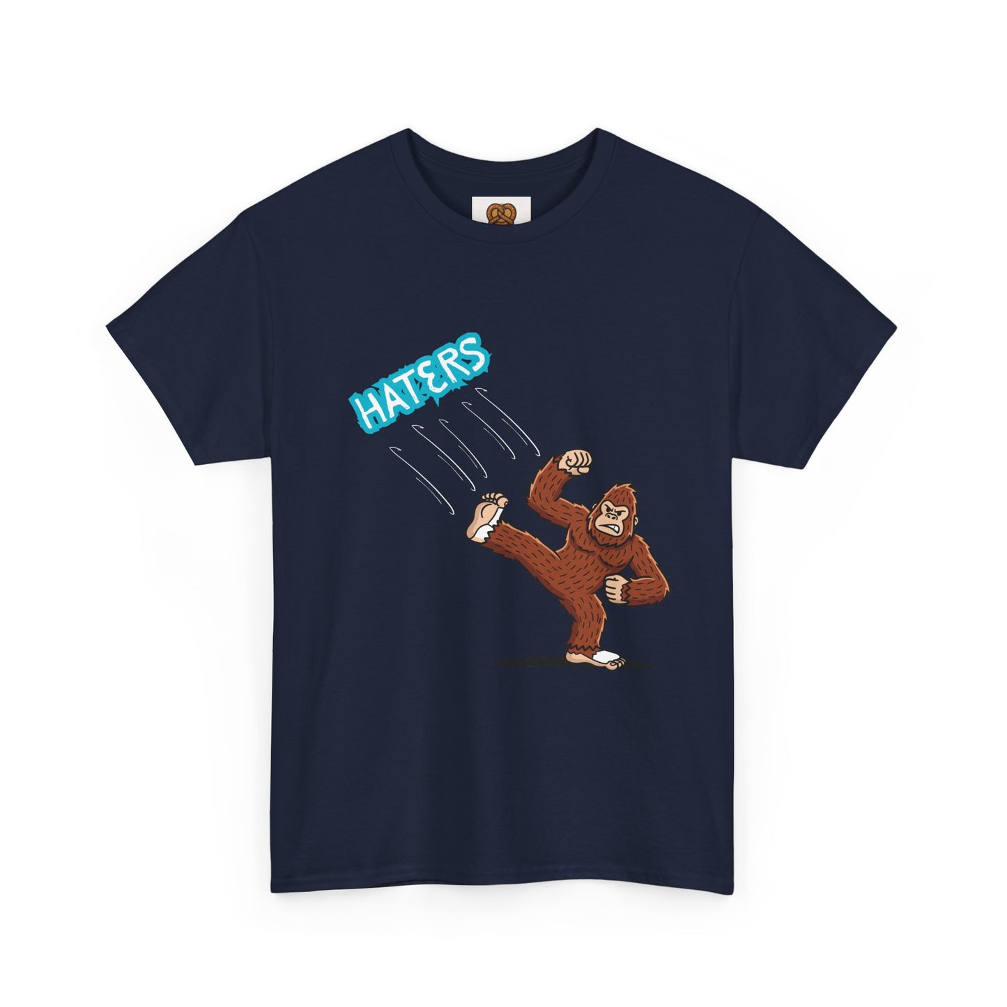 Bigfoot Kicking Haters Tee — Funny Sasquatch Graphic T-Shirt
