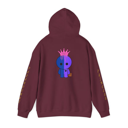 Princess Paranormal Hoodie — Cute Neon Crown Ghost Graphic Pullover