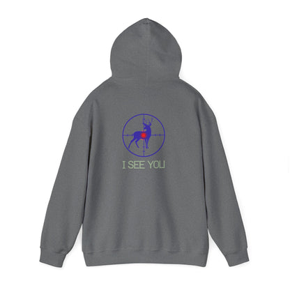 I See You Buck Deer Hoodie – Hunting Target Graphic Sweatshirt