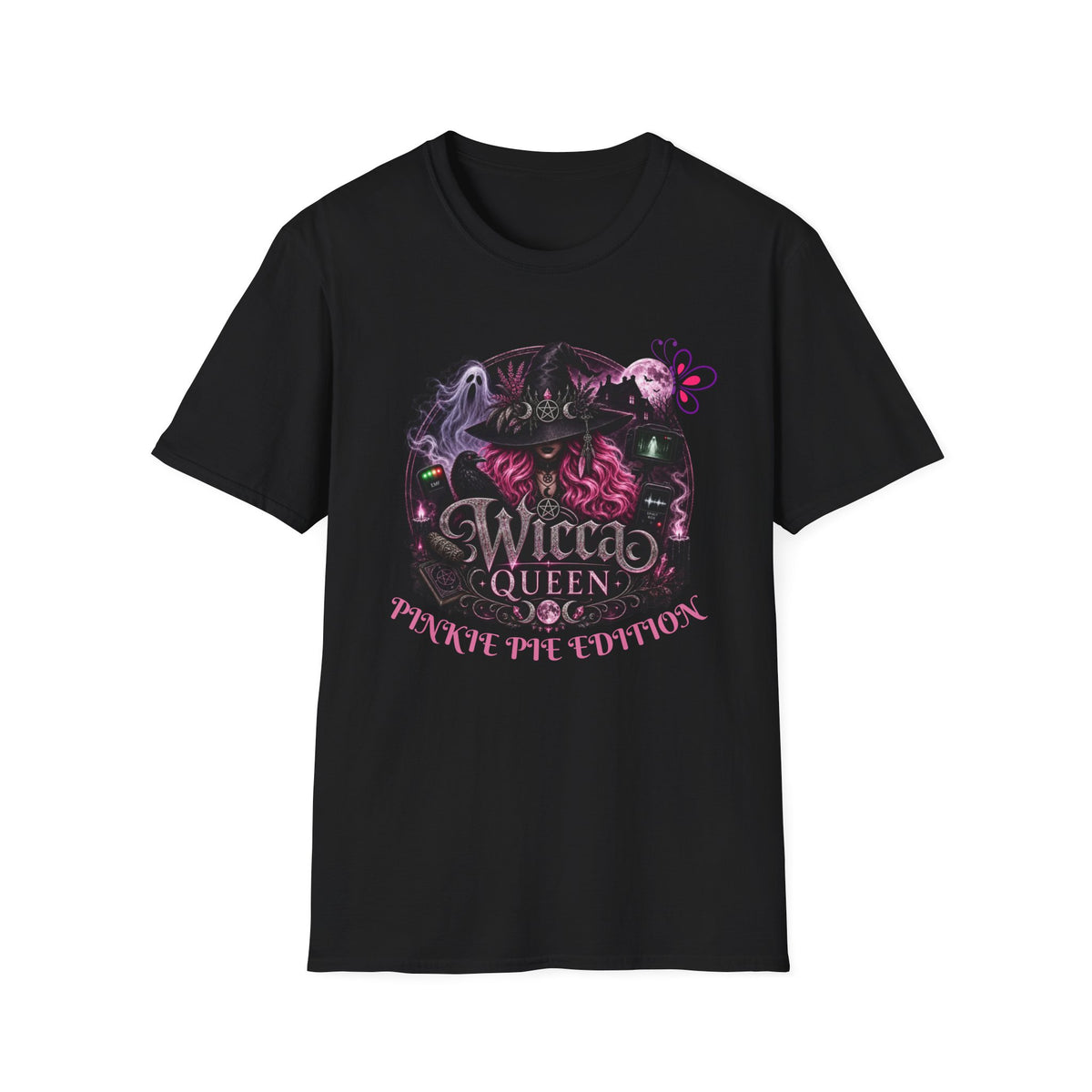 Wicca Queen T-Shirt — Witchy Pink Moon Graphic