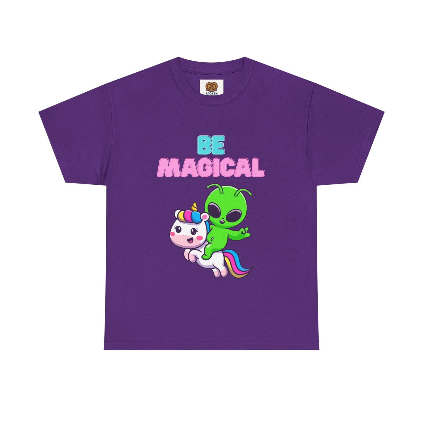 Be Magical Alien Riding Unicorn T-Shirt — Cute Kawaii Graphic Tee