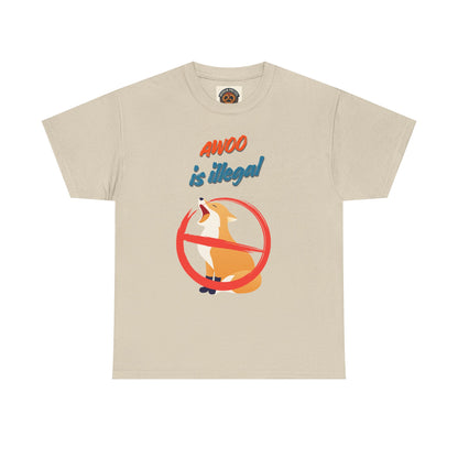 Graphic Tee — "Awoo Is Illegal" Corgi Protest Shirt