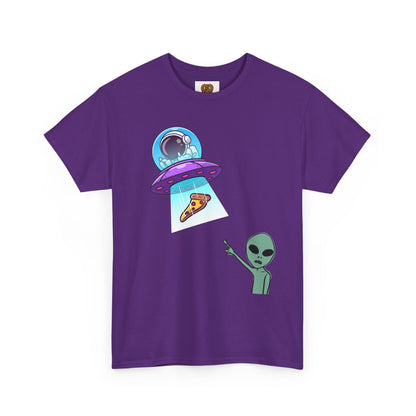 Alien Abduction Pizza T‑Shirt — Funny UFO Graphic Tee