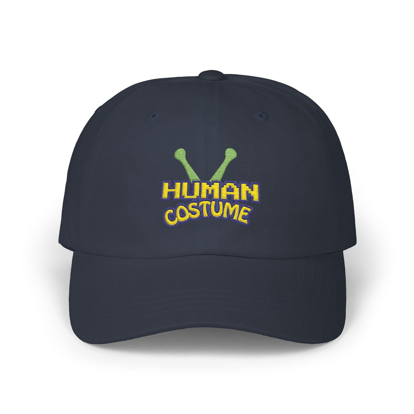 Dad Cap — 'Human Costume' Alien Antenna Embroidered Hat