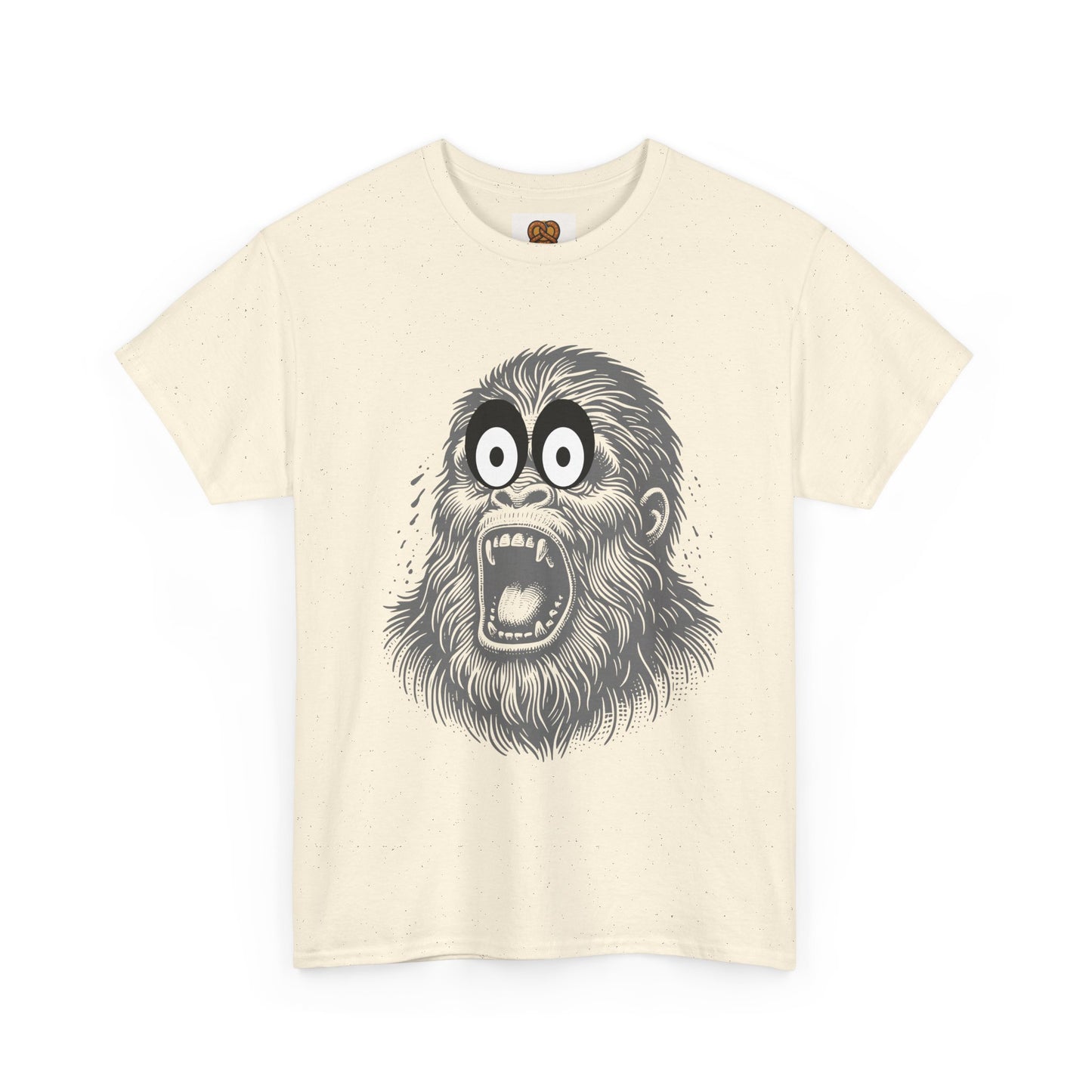 Screaming Ape Graphic Tee — Retro Monochrome Primate Design