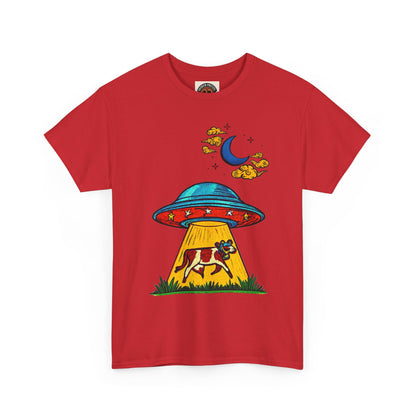 Alien UFO Cow Abduction T-Shirt