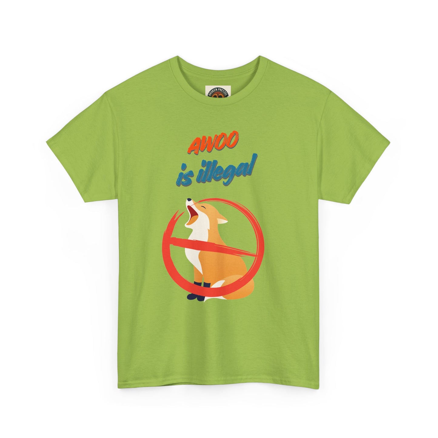 Graphic Tee — "Awoo Is Illegal" Corgi Protest Shirt