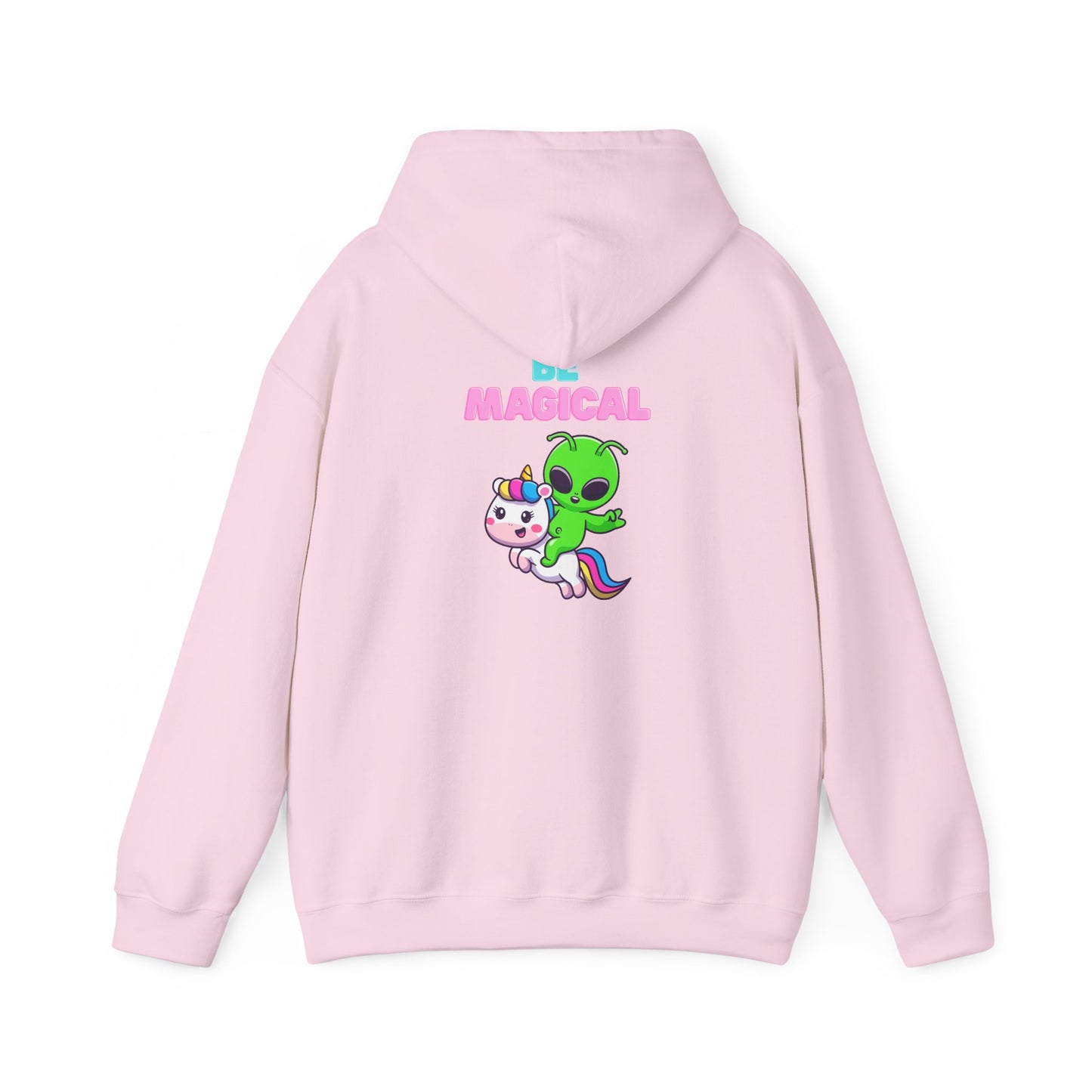 Magical Alien Riding Unicorn Hoodie — Cute Pastel Space Fantasy Sweatshirt