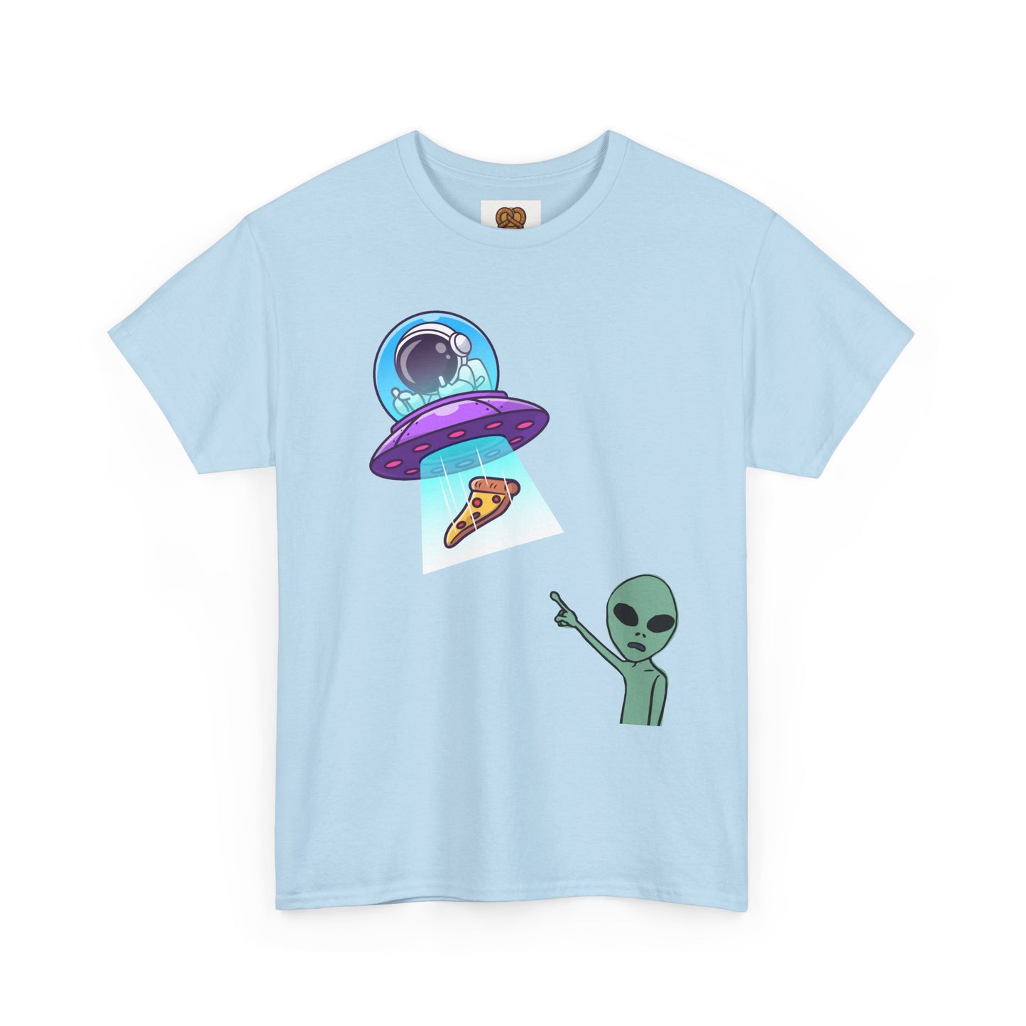 Alien Abduction Pizza T‑Shirt — Funny UFO Graphic Tee