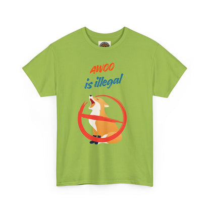 Graphic Tee — "Awoo Is Illegal" Corgi Protest Shirt