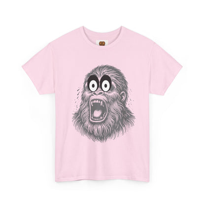 Screaming Ape Graphic Tee — Retro Monochrome Primate Design