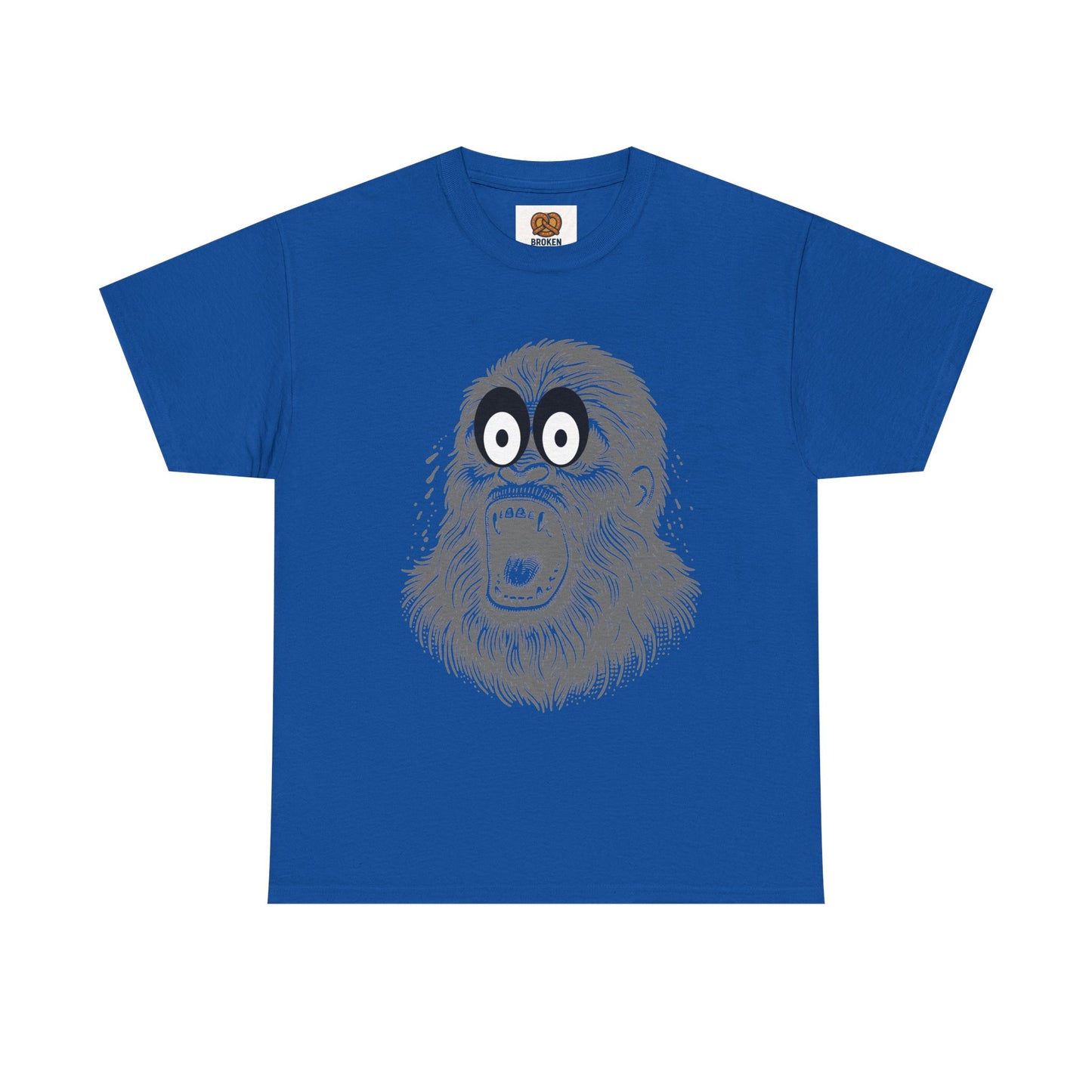 Screaming Ape Graphic Tee — Retro Monochrome Primate Design