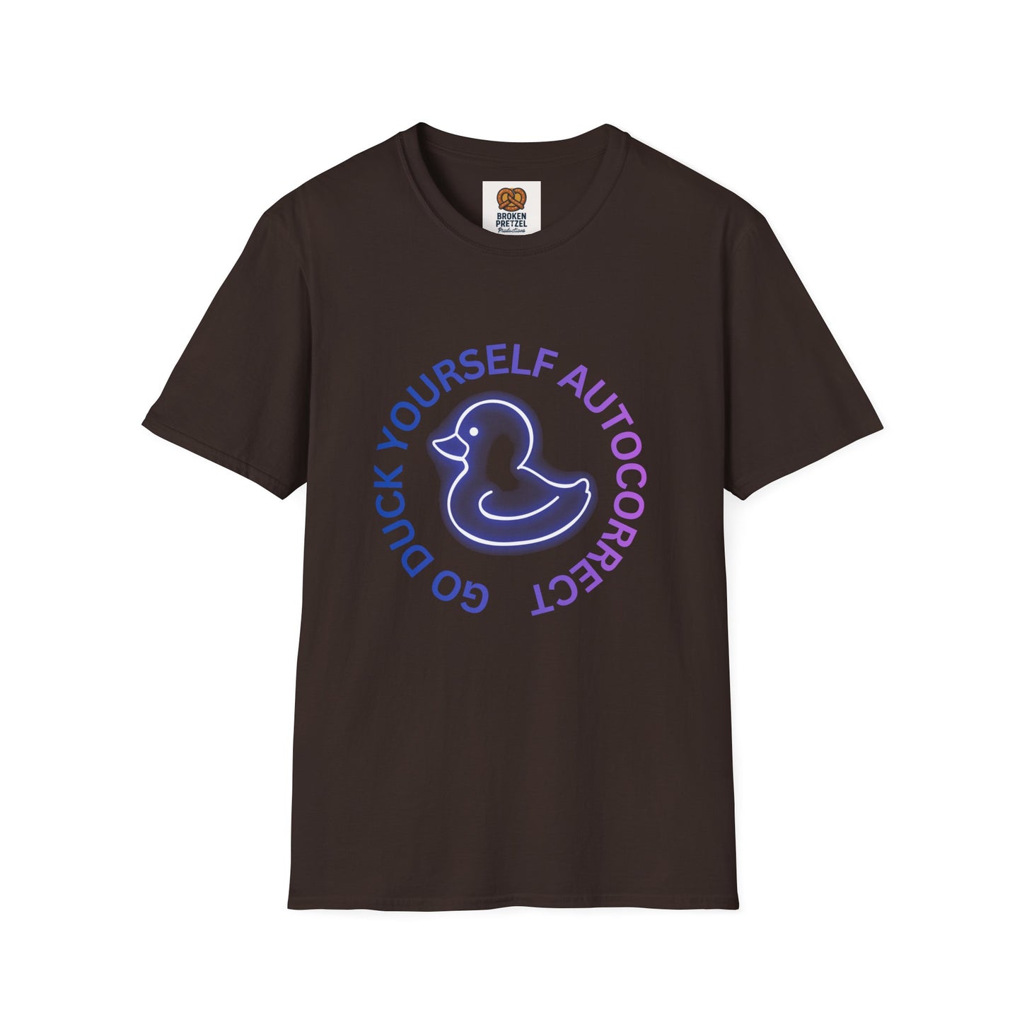 Duck Rubber Duck Graphic Tee — "Go Duck Yourself Autocorrect" Funny Pastel T-Shirt
