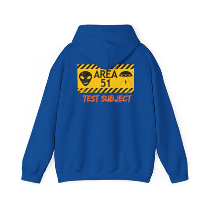 Area 51 Test Subject Hoodie — Alien Graphic Hooded Sweatshirt
