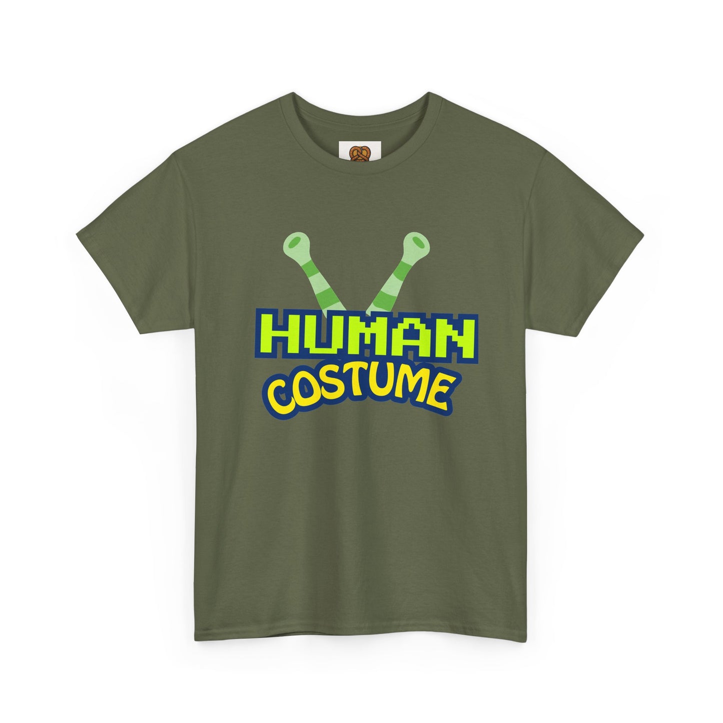 Alien Antenna "Human Costume" T‑Shirt — Funny Sci‑Fi Halloween Tee
