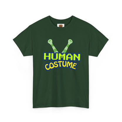Alien Antenna "Human Costume" T‑Shirt — Funny Sci‑Fi Halloween Tee