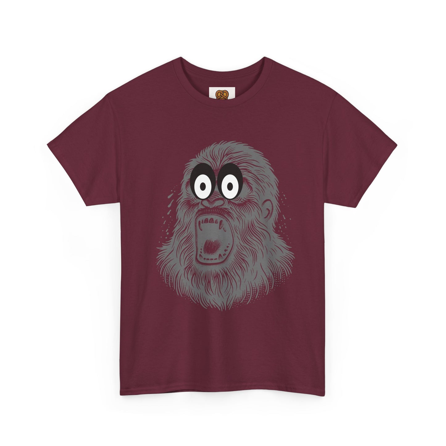 Screaming Ape Graphic Tee — Retro Monochrome Primate Design