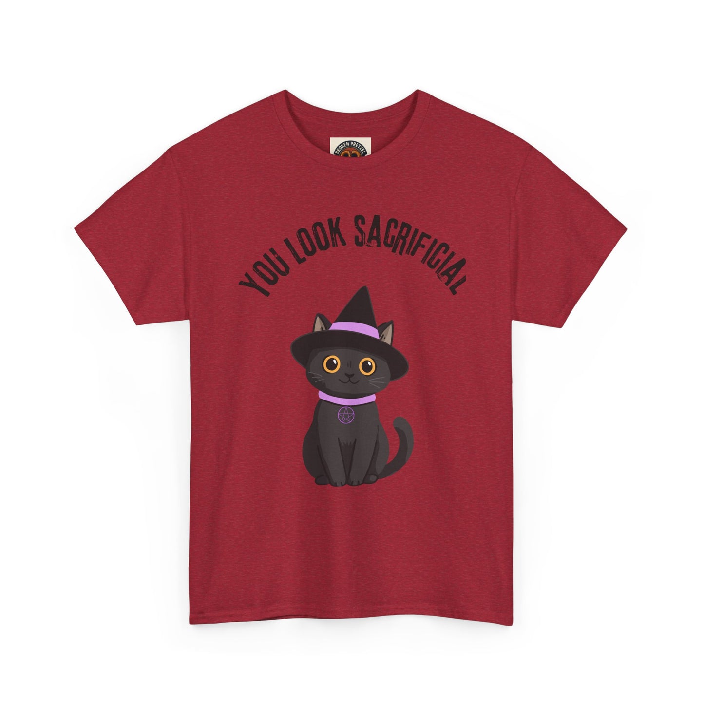 You Look Sacrificial Black Cat Halloween T-Shirt — Cute Witch Cat Tee for Halloween
