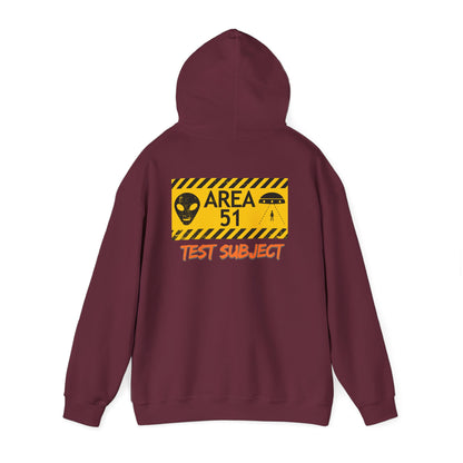 Area 51 Test Subject Hoodie — Alien Graphic Hooded Sweatshirt