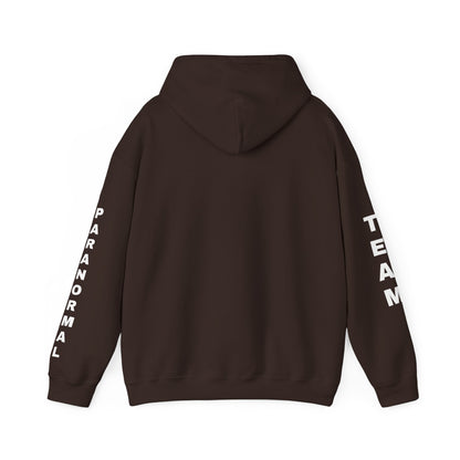 Paranormal Team Hoodie – Black Sleeve Print Hooded Sweatshirt